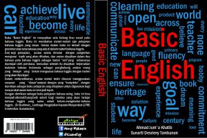 cover depan dan belakang buku basic english
