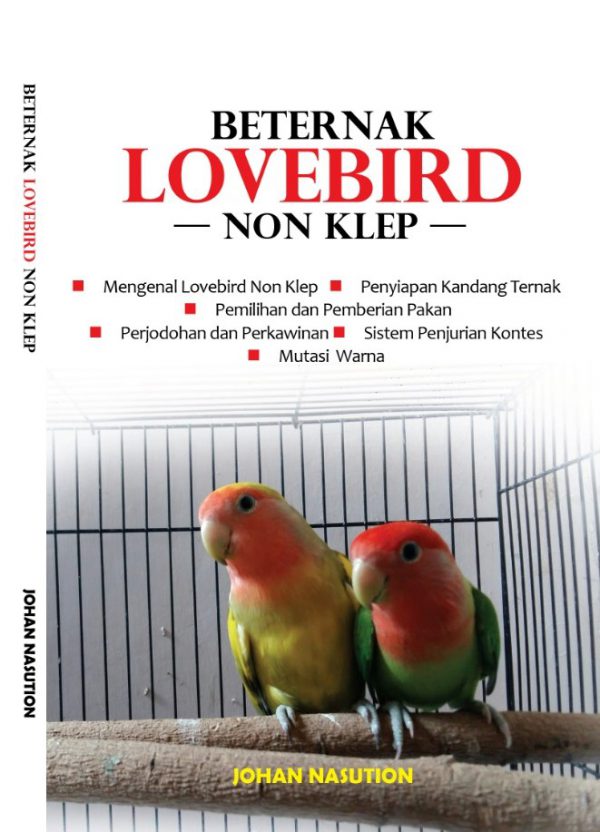 cover depan buku beternak lovebird non klep